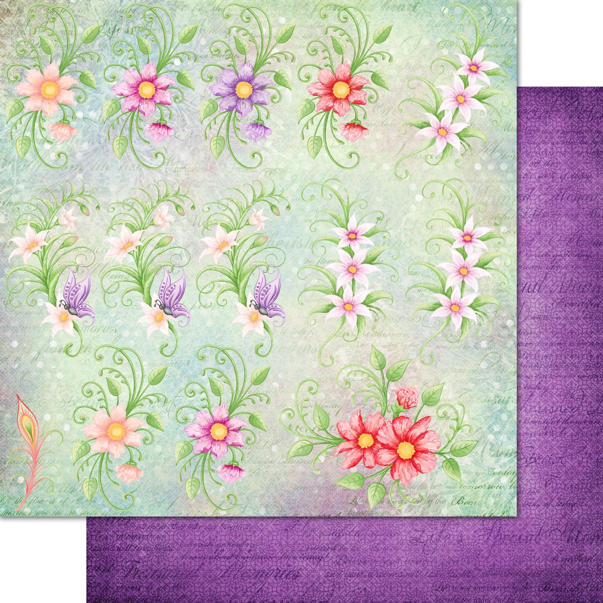 Feathery Florals Paper Collection