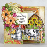 Happy Meadows Cling Stamp Set and Die COMBO