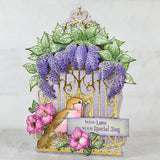 Cascading Wisteria Cling Stamp Set and Die COMBO
