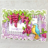 Wisteria Petals Cling Stamp Set and Die COMBO
