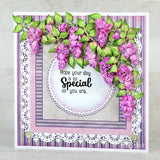 Cascading Wisteria Cling Stamp Set and Die COMBO