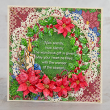 Candlelit Poinsettia Cling Stamp Set and Die COMBO