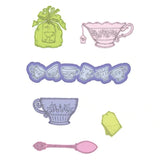 My Cup of Tea Cling Stamp Set and Die COMBO