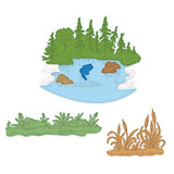 Create a 'scape Trout Lake Cling Stamp Set and Die COMBO
