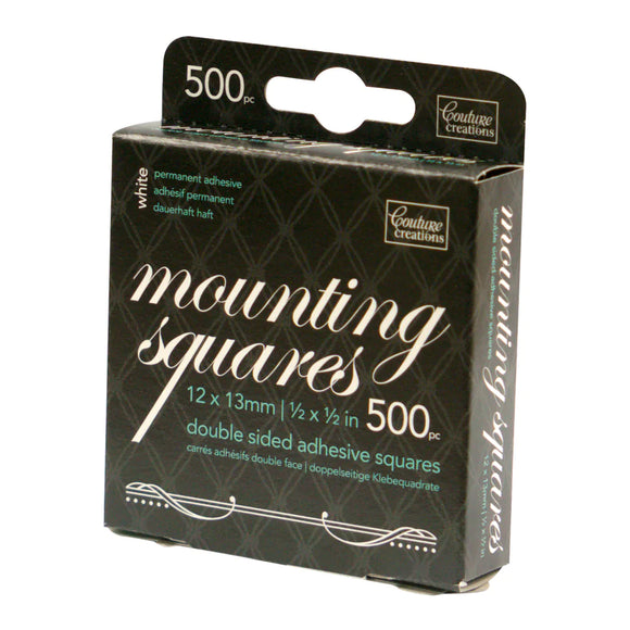 Adhesive - Mounting Squares - White Permanent (500)