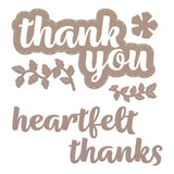 Cutting Die - Homely Florals - Thank You Sentiment Set (7pc)