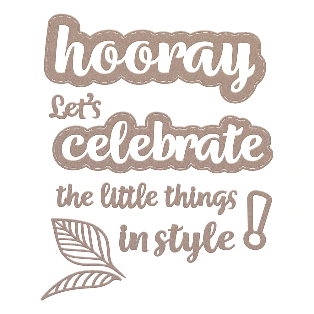Cutting Die - Homely Florals - Celebrate Sentiment Set (7pc)