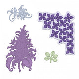 Lush Lilac Cling Stamp Set, Die And Mold COMBO