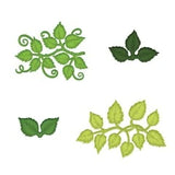 Leafy Accents Cling Stamp Set, Die and Mold COMBO