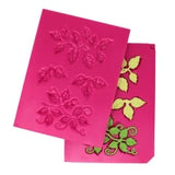 Leafy Accents Cling Stamp Set, Die and Mold COMBO