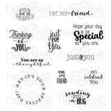 Just For You Sentiments Cling Stamp Set