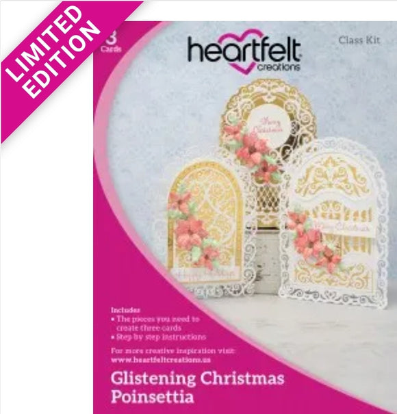 Glistening Christmas Poinsettia Card Kit