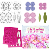 Iris Garden Petals Cling Stamp Set And Die And Mold COMBO