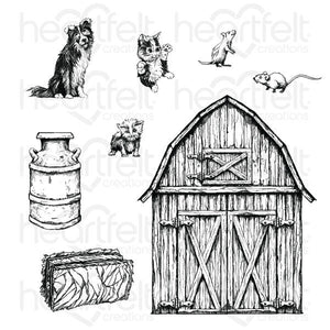 Home on the Farm Cling Stamp Set and Die COMBO
