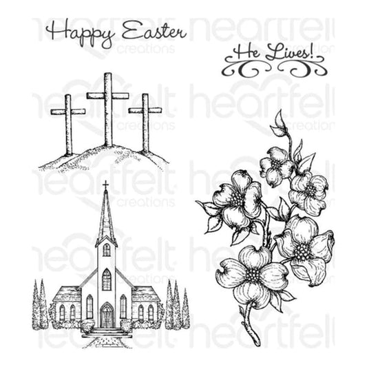 Dogwood Chapel Cling Stamp Set