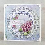 Lush Lilac & Umbrella Spray Cling Stamp Set and Die COMBO