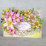 Garden Lily Bouquet & Buds Cling Stamp Set And Die COMBO
