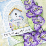 Iris Garden Petals Cling Stamp Set And Die And Mold COMBO