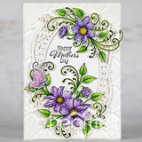 Feathery Florals Cling Stamp Set and Die COMBO