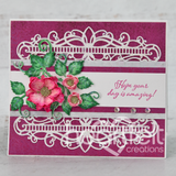 Large Sweet Peony Cling Stamp Set and Die COMBO