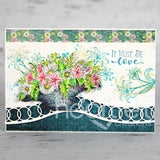 Basket Blooms Cling Stamp Set And Die COMBO