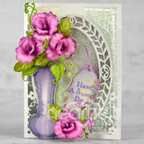 Classic Floral Vase Cling Stamp Set and Die COMBO